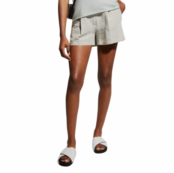 ATM Anthony Thomas Melillo Pants - NEW! ATM ANTHONY THOMAS MELILLO Linen Blend Pleated Shorts 8.
